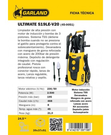 GARLAND HIDROLIMPIADORA 220V 195 BAR 660 L/H GARLAND HIDROLIMPIADORA 220V 195 BAR 660 L/H